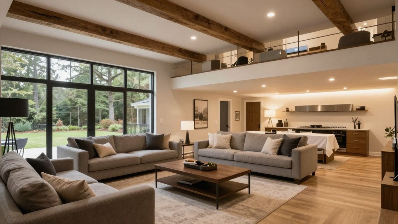 Finished basement in Dacula, Georgia