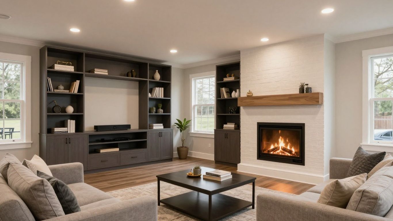 Finished basement remodel in Dacula, Georgia.