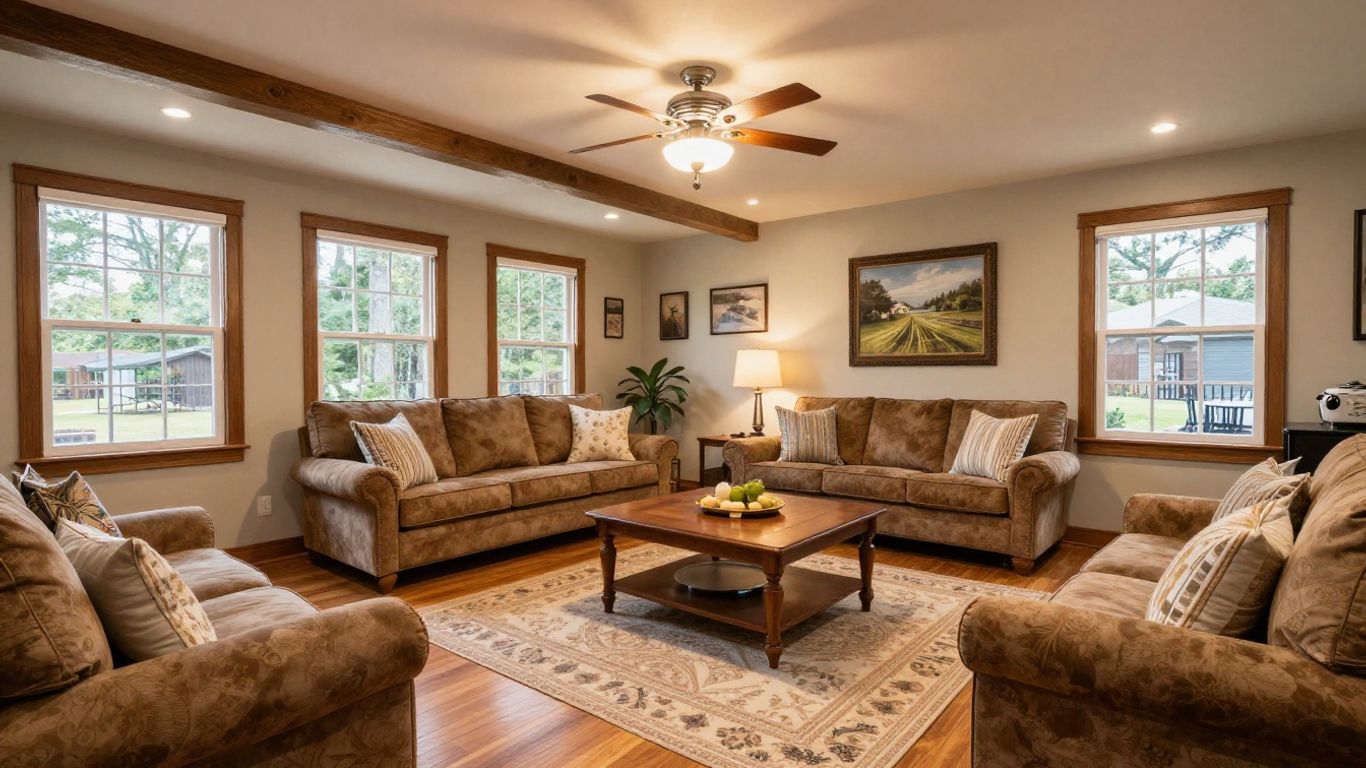 Finished basement in Dacula, Georgia home