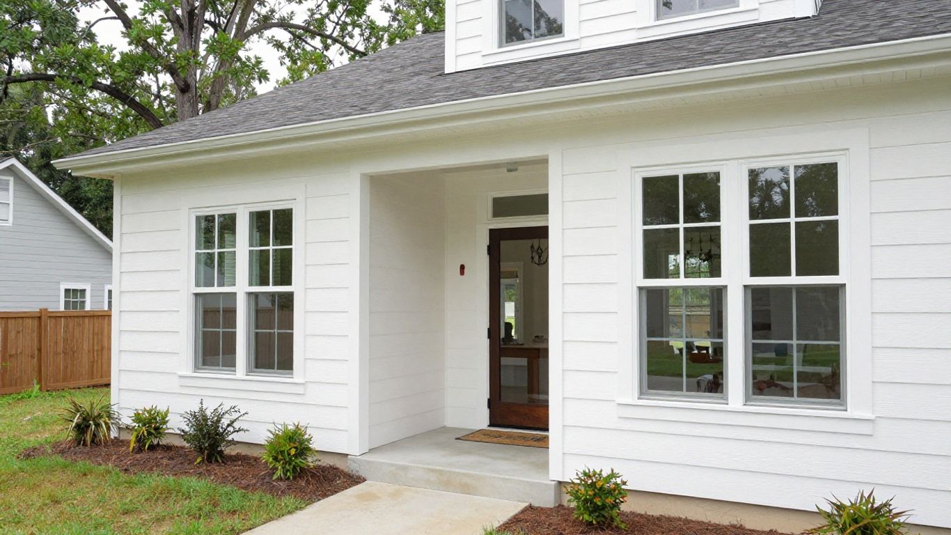 Home with a new room addition in Dacula, Georgia.