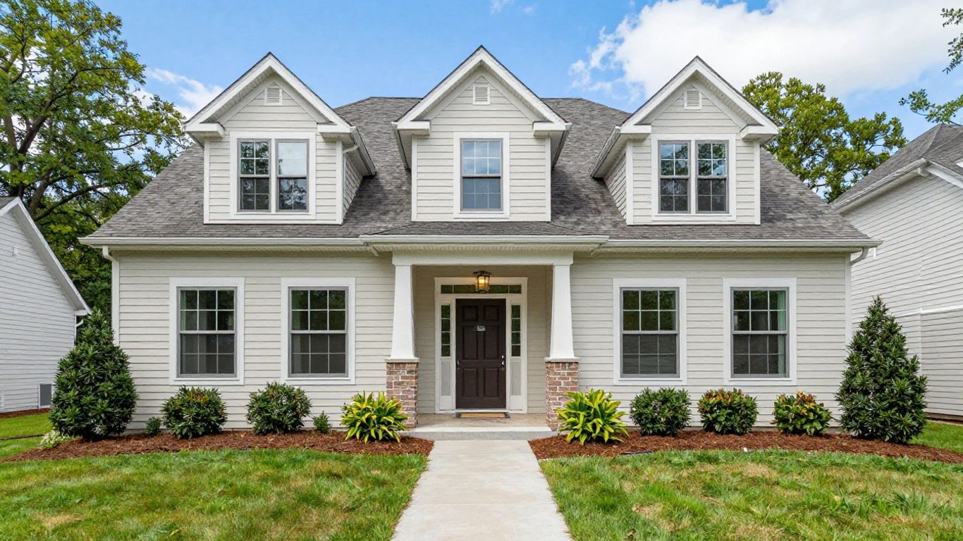 Remodeled Dacula Georgia house exterior with modern facade