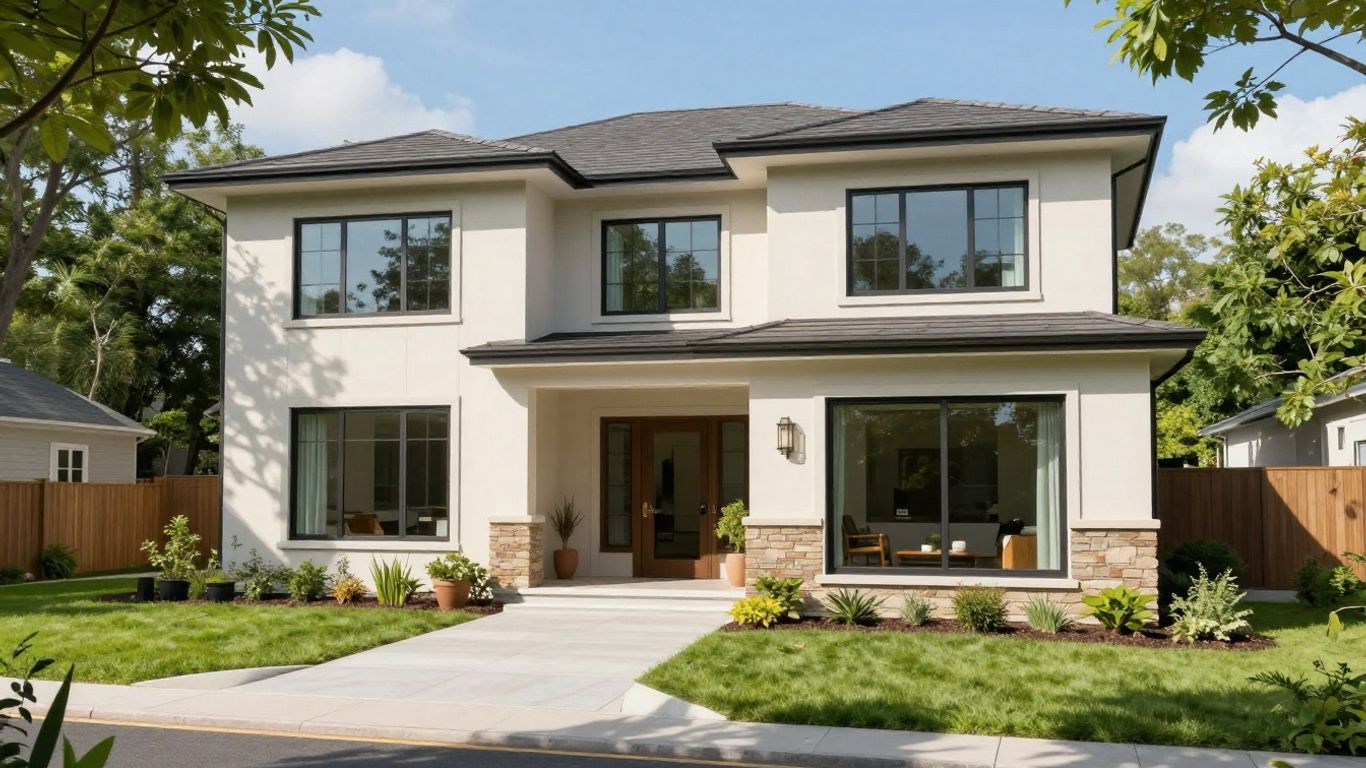 Dacula, Georgia home addition exterior with landscaping.