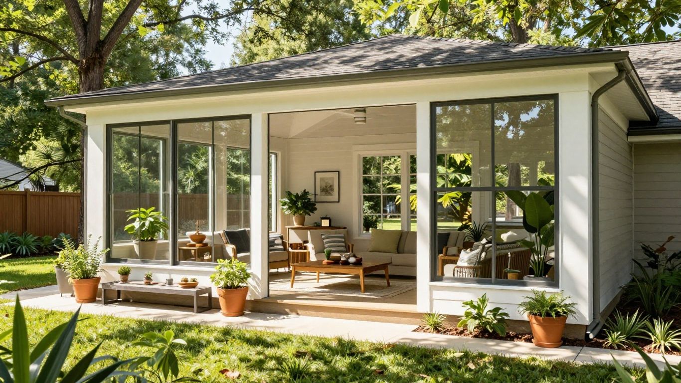 Dacula, Georgia sunroom addition with abundant natural light.