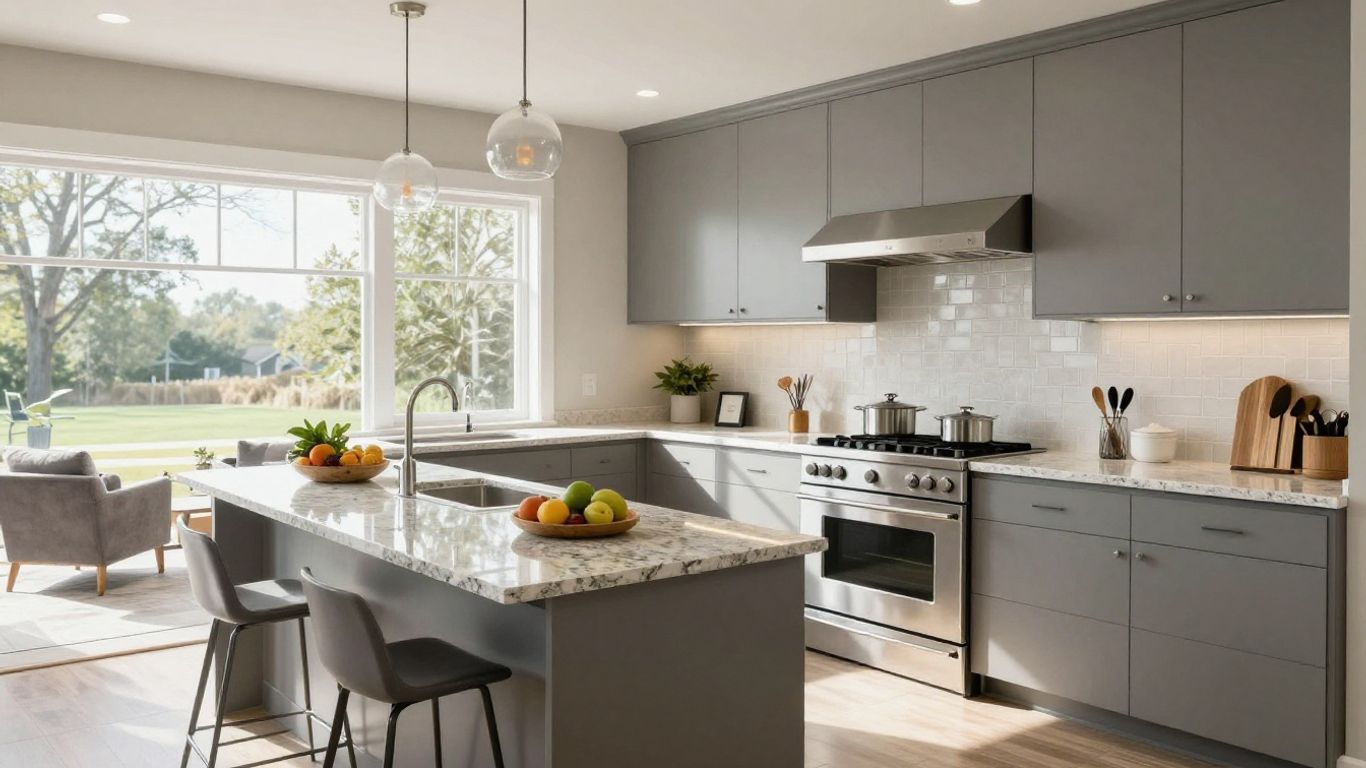 Modern kitchen renovation in Suwanee, Georgia.